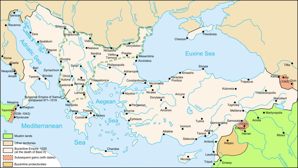 Byzantine Empire In 1025 Byzantine Emporia 